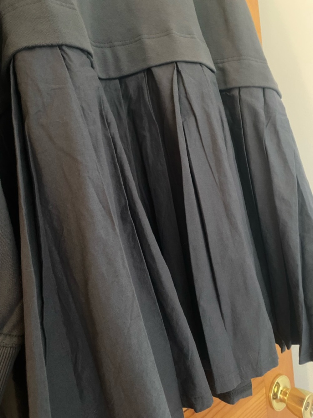 Free People Eleanor Sweatshirt Mini Dress Pleated Babydoll Oversized NWT S - Picture 3 of 15
